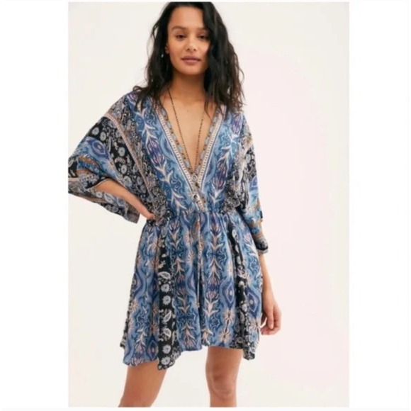 Free People Pants - Free People Mixed Emotions Romper Boho Summer Festival Flowy Coachella Large